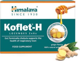 Himalaya Koflet-H Lozenges Ginger 2x6s, Παστίλιες για τον Λαιμό με Γεύση Τζίντζερ 12 παστίλιες