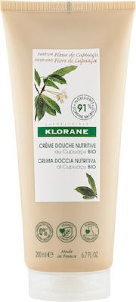 Klorane Creme de Douche Fleur de Cupuacu Κρεμώδες Ντους Άνθος Cupuacu, 200ml