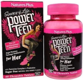 Natures Plus Power Teen for Her 60chew.tabs