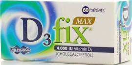 Uni-Pharma D3 Fix Max 4000 IU Συμπλήρωμα Βιταμίνης D3 60 δισκία