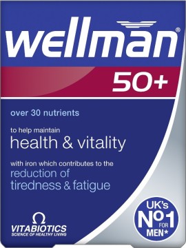 Vitabiotics Wellman 50+ Πολυβιταμινούχο Συμπλήρωμα για Άντρες Άνω των 50, 30Tabs