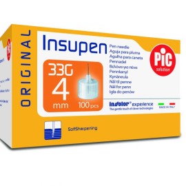 Insupen Βελόνες για Πένα Ινσουλίνης 33G x 4mm, 100 τεμάχια