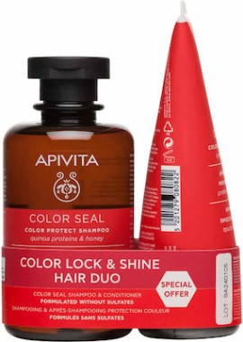 Apivita Promo Color Seal Shampoo Σαμπουάν Προστασίας Χρώματος 250ml & Conditioner Μαλακτική Κρέμα Προστασίας Χρώματος 150ml