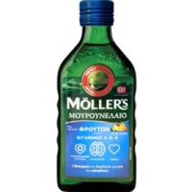 Mollers Cod Liver Oil Tutti Frutti Μουρουνέλαιο σε Υγρή Μορφή με Γεύση Φρούτων 250ml