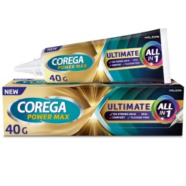 Corega Ultimate All-In-One Στερεωτική Κρέμα Τεχνητής Οδοντοστοιχίας για Ακόμα Μεγαλύτερη Δύναμη Μασήματος 40g