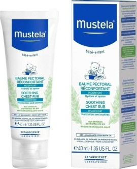 Mustela Soothing Chest Rub Καταπραϋντική Κρέμα Εντριβής Στήθους 40ml