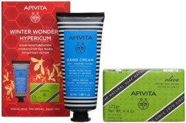 Apivita Promo Hand Cream For Dry Chapped Hands Κρέμα Χεριών 50ml & Natural Soap With Olive Φυτικό Πράσινο Σαπούνι 125gr