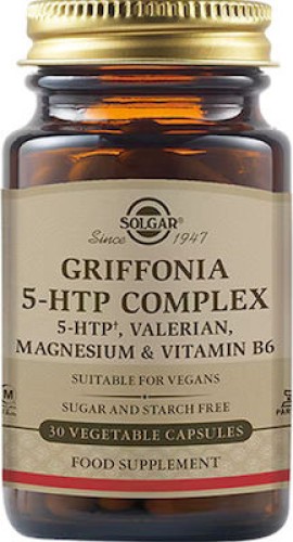 Solgar Griffonia 5-HTP Complex Συμπλήρωμα Διατροφής Για Την Αντιμετώπιση Του Άγχους 30 φυτικές καψουλές