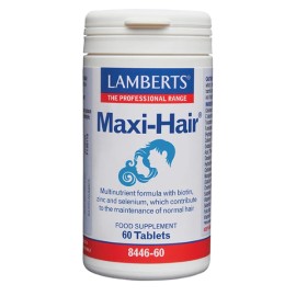 Lamberts Maxi Hair New Formula, Συμπλήρωμα Με θρεπτικές Ουσίες Για Υγιή Μαλλιά, 60 Ταμπλέτες