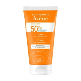 Avene Eau Thermale Cream SPF50+ Αντιηλιακή Κρέμα Προσώπου για Ξήρο Ευαίσθητο Δέρμα με Άρωμα 50ml