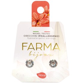 Farma Bijoux Υποαλλεργικά Σκουλαρίκια Κρύσταλλα Στρογγυλά 6,2mm (BE65C01)