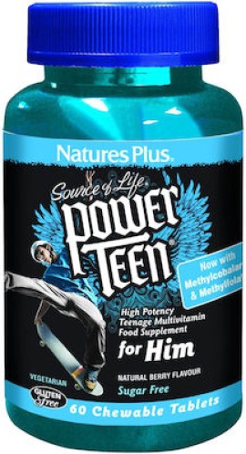 Natures Plus Power Teen for Him 60chew.tabs