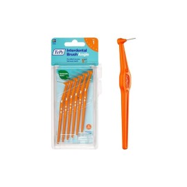 TE PE Interdental Brushes Angle Μεσοδόντια Βουρτσάκια με Λαβή Πορτοκαλί Μέγεθος 1- 0.45mm6τμχ