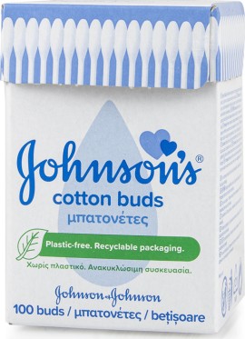 Johnsons Baby Cotton Buds Μπατονέτες 100τμχ