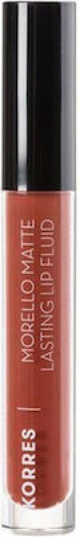 Korres Morello Matte Lasting Lip Fluid Υγρό Κραγιόν Μεγάλης Διάρκειας Για Τέλειο Ματ Αποτέλεσμα 58 Red Clay 3.4ml