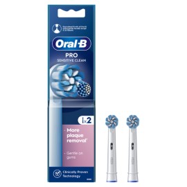 Oral-B Pro Sensitive Clean Ανταλλακτικές Κεφαλές Ηλεκτρικής Οδοντόβουρτσας με Λεπτές Ίνες για Ευαίσθητα Ούλα 2τεμ