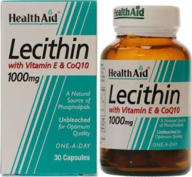 Health Aid Lecithin With Co-Q-10 Συμπλήρωμα Διατροφής 1000mg & Vit E 45iu 30caps