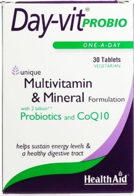 HealthAid Day-Vit Probio 2 Billion Probiotic & CoQ10, 30tabs