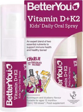 BetterYou D3+K2 Kids Oral Spray, Συμπλήρωμα Διατροφής Για Παιδιά 15ml