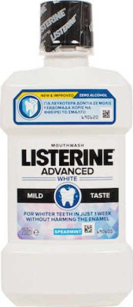 Listerine Advanced White Mild Taste Στοματικό Διάλυμα για Λεύκανση 250ml