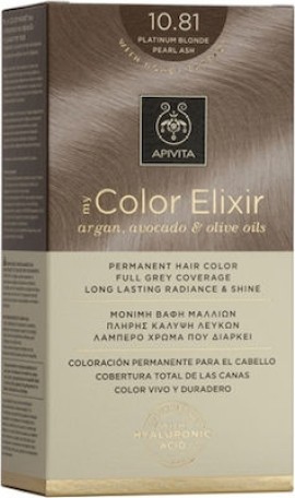 Apivita My Color Elixir No10,81 Κατάξανθο Περλέ Σαντρέ Κρέμα Βαφή Σε Σωληνάριο 50ml - Ενεργοποιητής Χρώματος 75ml