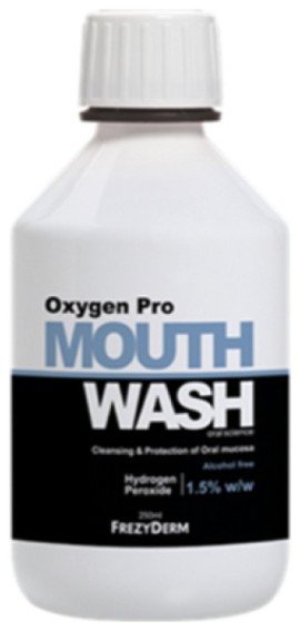 Frezyderm Oxygen Pro Mouthwash 1,5% w/w Στοματικό Διάλυμα Με Ενεργό Οξυγόνο 250ml