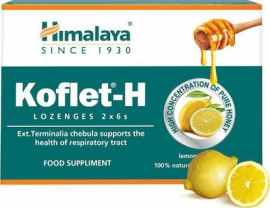 Himalaya Koflet-H Lozenges Lemon Παστίλιες για τον Λαιμό με Γεύση Λεμόνι 12 παστίλιες