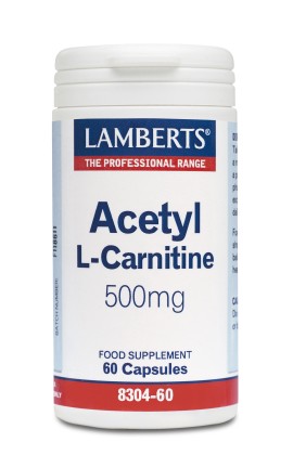 Lamberts Acetyl L-Carnitine Αμινοξέα 500mg 60 Κάψουλες [8340-60]