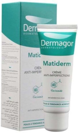 Dermagor Matiderm Anti-Imperfections, Κρέμα Για Διόρθωση Των Ατελειών Στο Μεικτό Προς Λιπαρό Δέρμα Με Τάση Ακμής 40ml