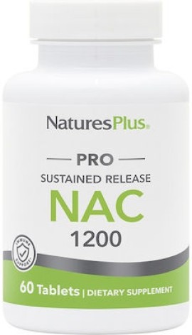 Natures Plus Nac 1200mg Συμπλήρωμα Διατροφής 60tabs