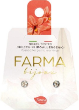 Farma Bijoux Υποαλλεργικά Σκουλαρίκια Κρύσταλλα Στρογγυλά 3,3mm, 1 ζευγάρι (Κωδικός: BE35C01)