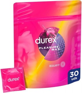 Durex Προφυλακτικά με Κουκίδες & Ραβδώσεις Pleasure Max με Κανονική Εφαρμογή 30τεμ