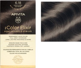 Apivita My Color Elixir No6,18 Ξανθό Σκούρο - Σαντρέ Περλέ Κρέμα Βαφή Σε Σωληνάριο 50ml - Ενεργοποιητής Χρώματος 75ml