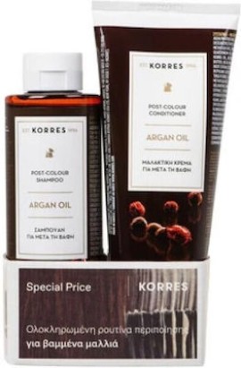 Korres Promo Argan Oil Σαμπουάν για μετά τη Βαφή 250ml & Μαλακτική Κρέμα για μετά τη Βαφή 200ml