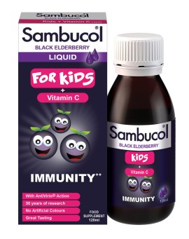 Sambucol Black Elderberry For Kids + Vitamin C 120ml