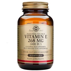 Solgar Vitamin E 268mg (400IU), 50softgels