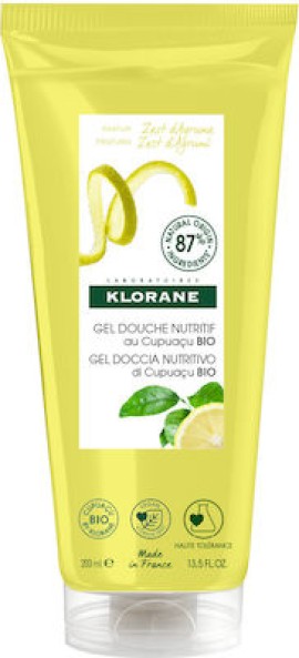 Klorane Gel Douche Zeste d Agrumes Αφρόλουτρο με Φλοιό Εσπεριδοειδών, 200ml