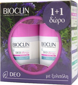 Bioclin Promo Deo Allergy Roll-On Αποσμητικό Για Επιδερμίδες Με Τάση Αλλεργίας 2x50ml