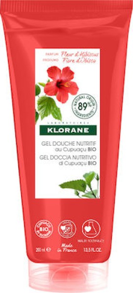 Klorane Gel Douche Fleur dHibiscus Τζελ Ντους Άνθος Ιβίσκου, 200ml