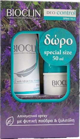 Bioclin Promo Deo Control Αποσμητικό Spray με Φυτική Πούδρα, 150ml & Δώρο Mini Size 50ml