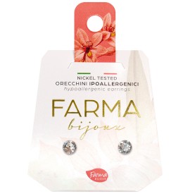 Farma Bijoux Υποαλλεργικά Σκουλαρίκια Κρύσταλλα Στρογγυλά 4,1mm (BE26C01)