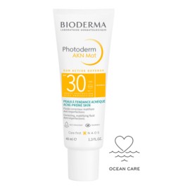 Bioderma Photoderm AKN Mat Fluid Spf30 Αντιηλιακό Προσώπου για Ματ Αποτέλεσμα 40ml