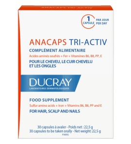 Ducray Anacaps tri-activ Complément Alimentaire, Συμπλήρωμα για Καταπολέμηση της Τριχόπτωσης 30 caps