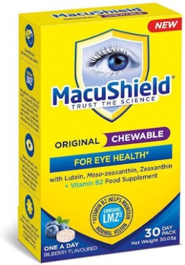 Macushield Original Συμπήρωμα Διατροφής για την Υγεία των Ματιών με Βιταμίνη Β2, 30Chewable tabs