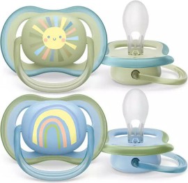 Philips Avent Πιπίλα Ultra Air 0-6 μηνών+ Sun Rainbow 2τμχ