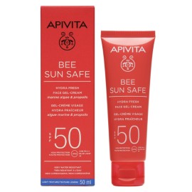 Apivita Bee Sun Safe Hydra Fresh Face SPF50 Ενυδατική Αντηλιακή Κρέμα Gel Προσώπου Ελαφριάς Υφής 50ml