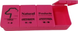 Natural Products Ημερήσια Θήκη Χαπιών 4 Θέσεων Bαθιά (Διάφορα Χρώματα)