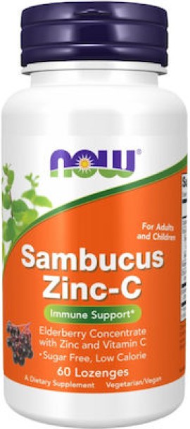 Now Foods Sambucus Zinc-C 60 Lozenges