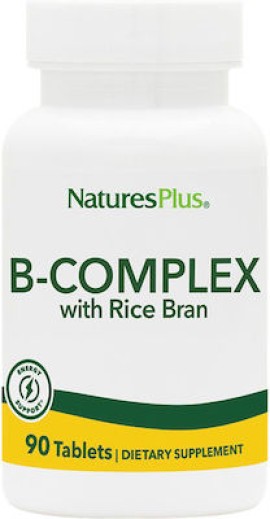 Natures Plus B-Complex with Rice Bran Συμπλήρωμα Διατροφής 90tabs