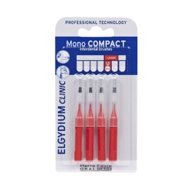 Elgydium Clinic Mono Compact 0.7mm, Μεσοδόντια βουρτσάκια, για την απομάκρυνση της πλάκας & των τροφών, 4 Τεμάχια